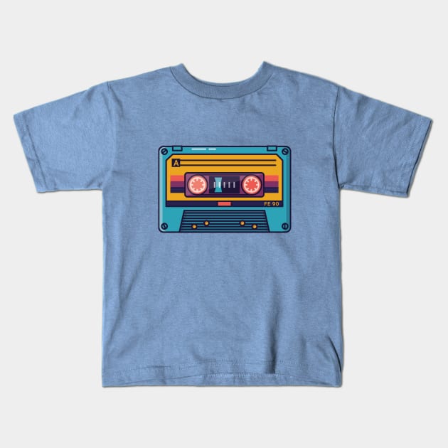 Cassette Music Tape Kids T-Shirt by Phanatique